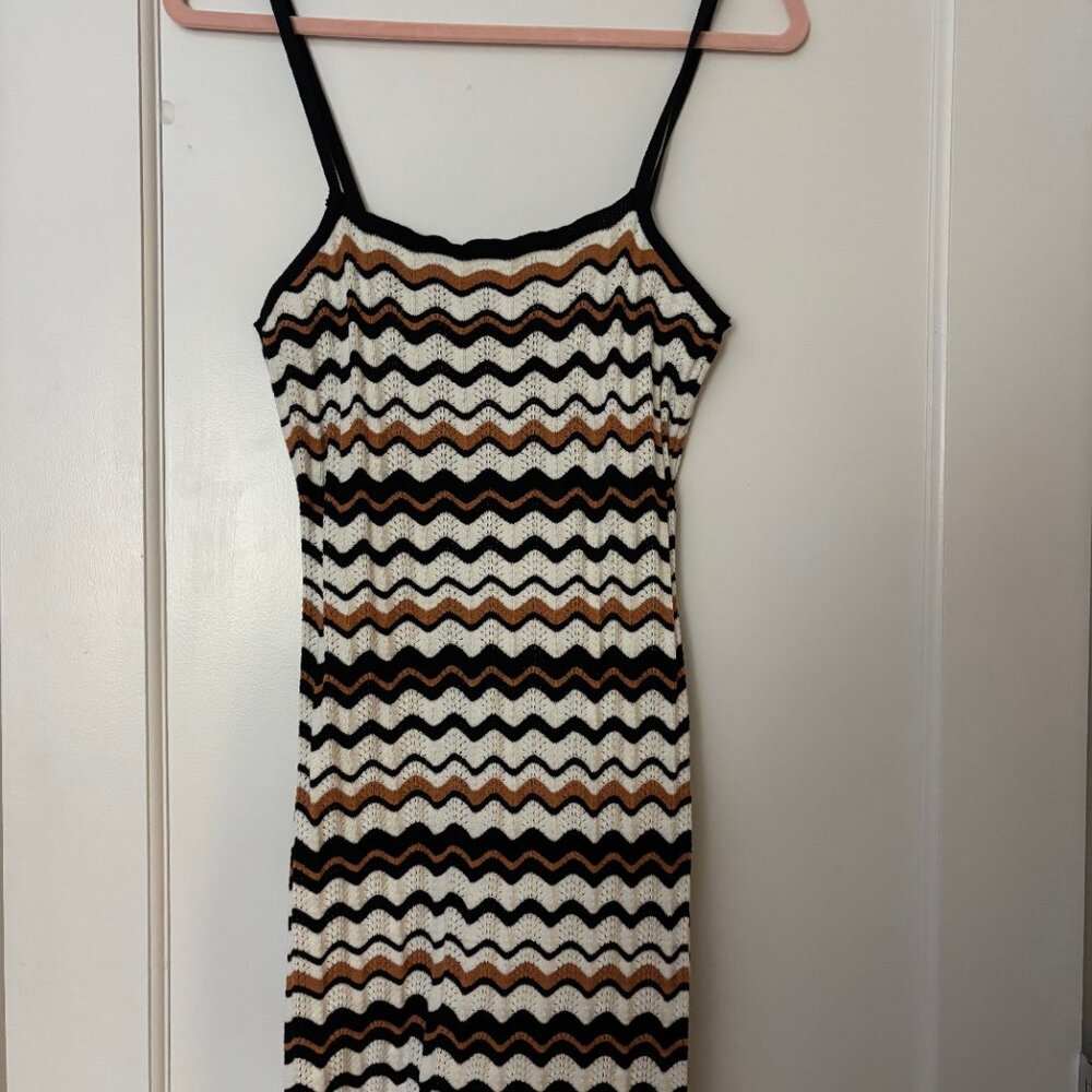 NWT - MINKPINK Elena Wave Crochet Mini Dress, Size S